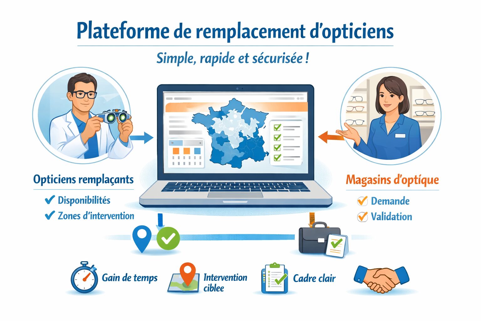 plateforme opticiens remplaçants